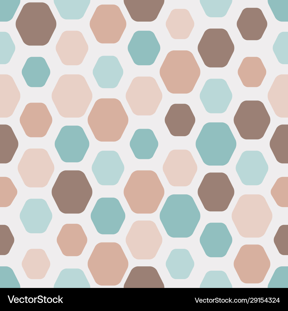A seamless pattern hexagons different size Vector Image