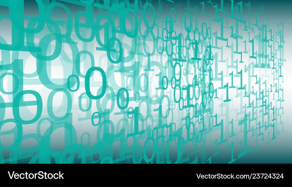 Binary code abstract backdrop big data conception Vector Image