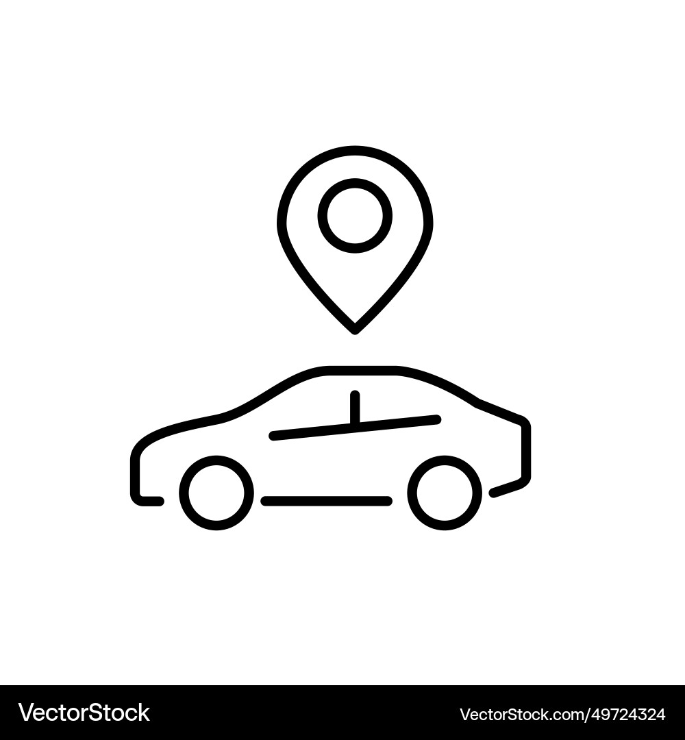 Car with map pointer over it sharing rent Car with map pointer over it sharing rent vector image