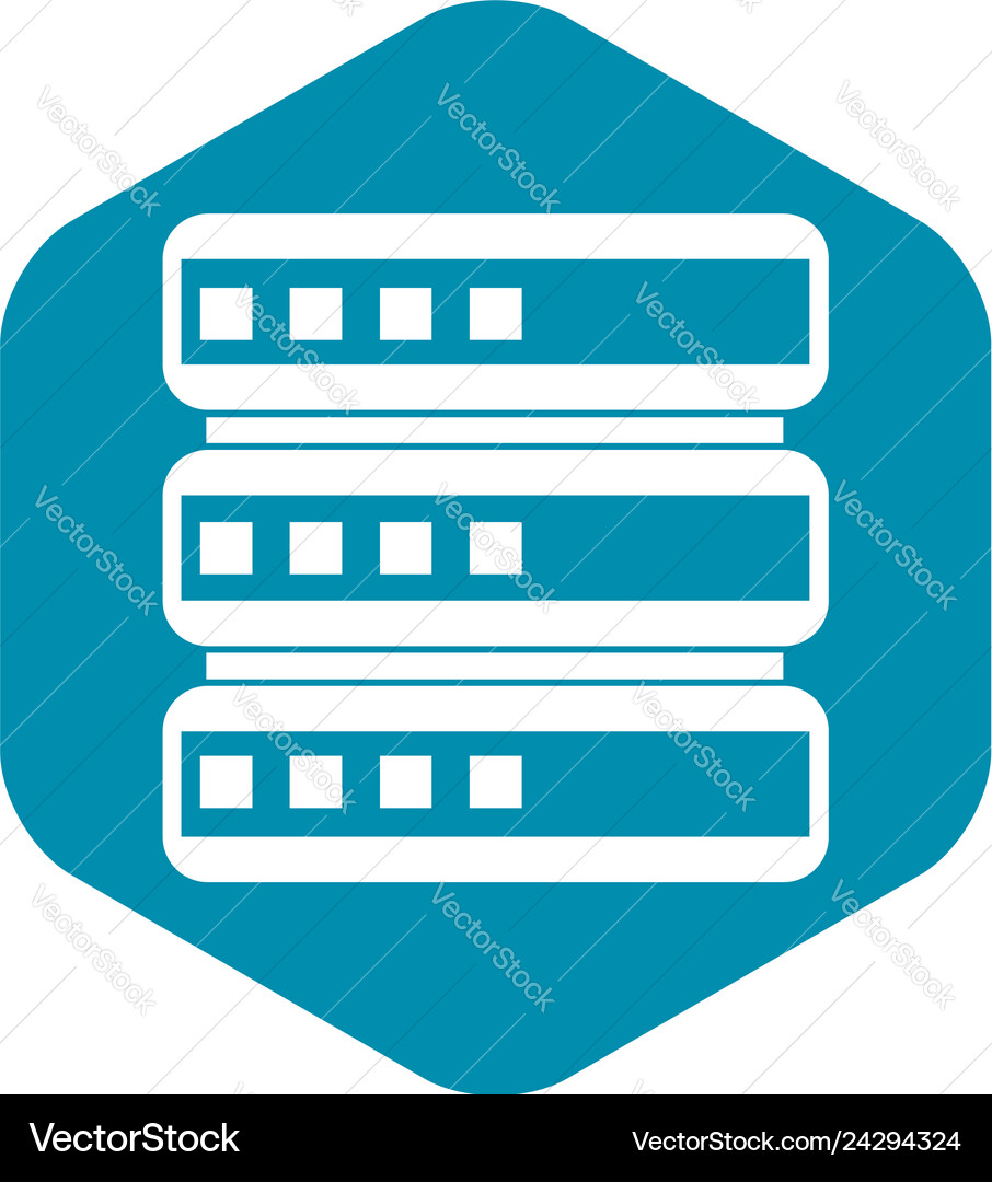 Database icon simple style Vector Image