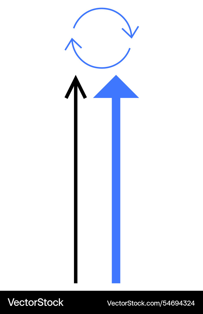 Dynamic arrows in motion representing progress Dynamic arrows in motion representing progress Vector Image