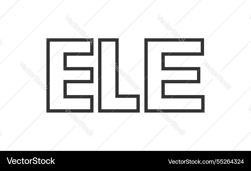 Ele logo design template with strong and modern Vector Image