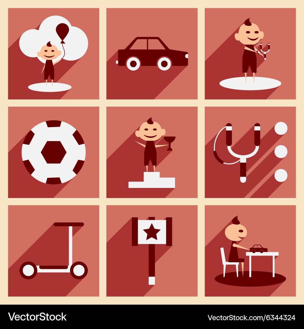 Flat with shadow concept and mobile application Vector Image