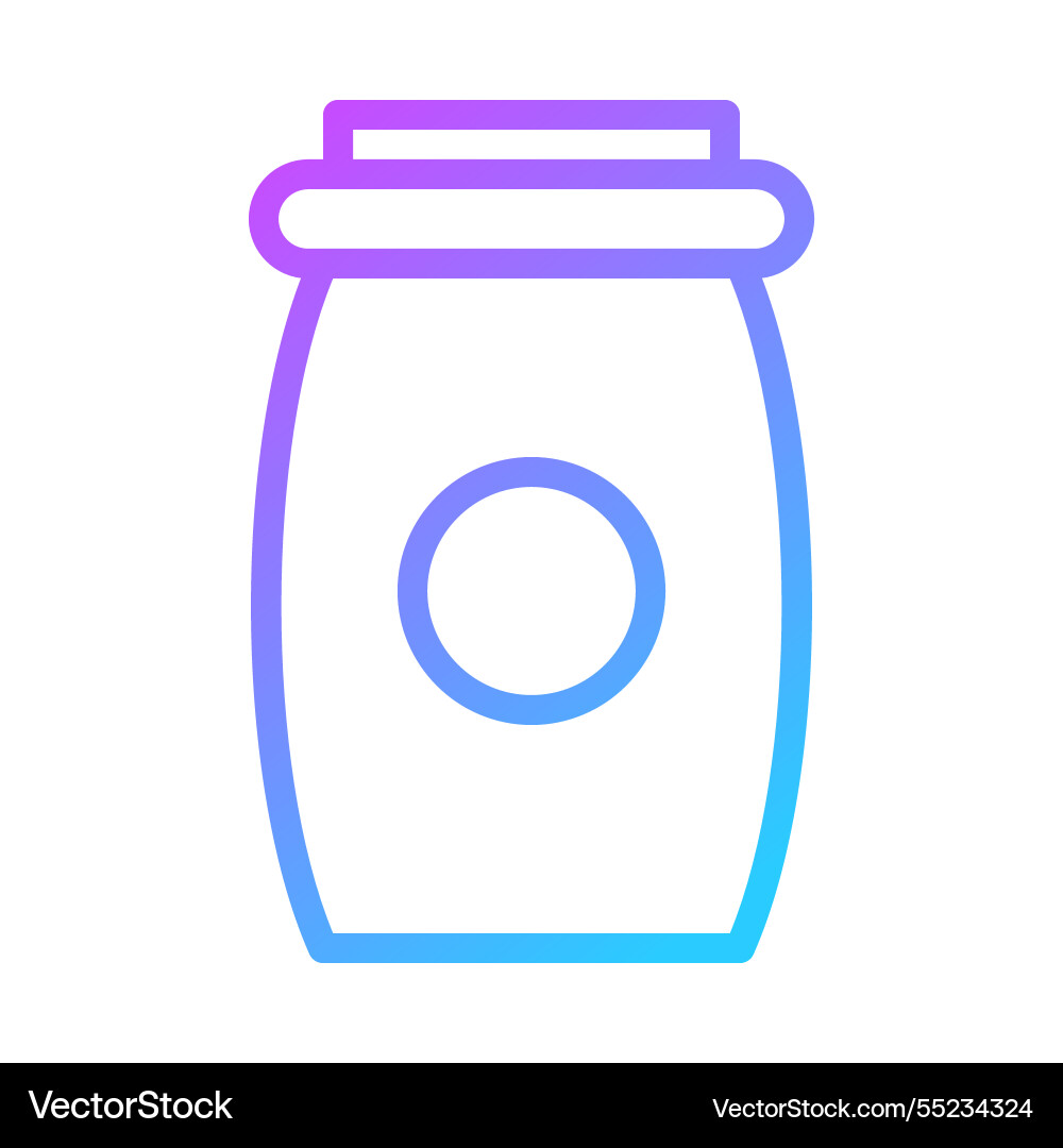 Gradient jar icon with circle design element vector image