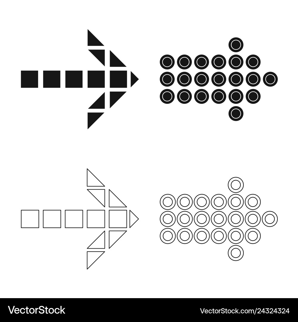 Isolated object of element and arrow icon vector image