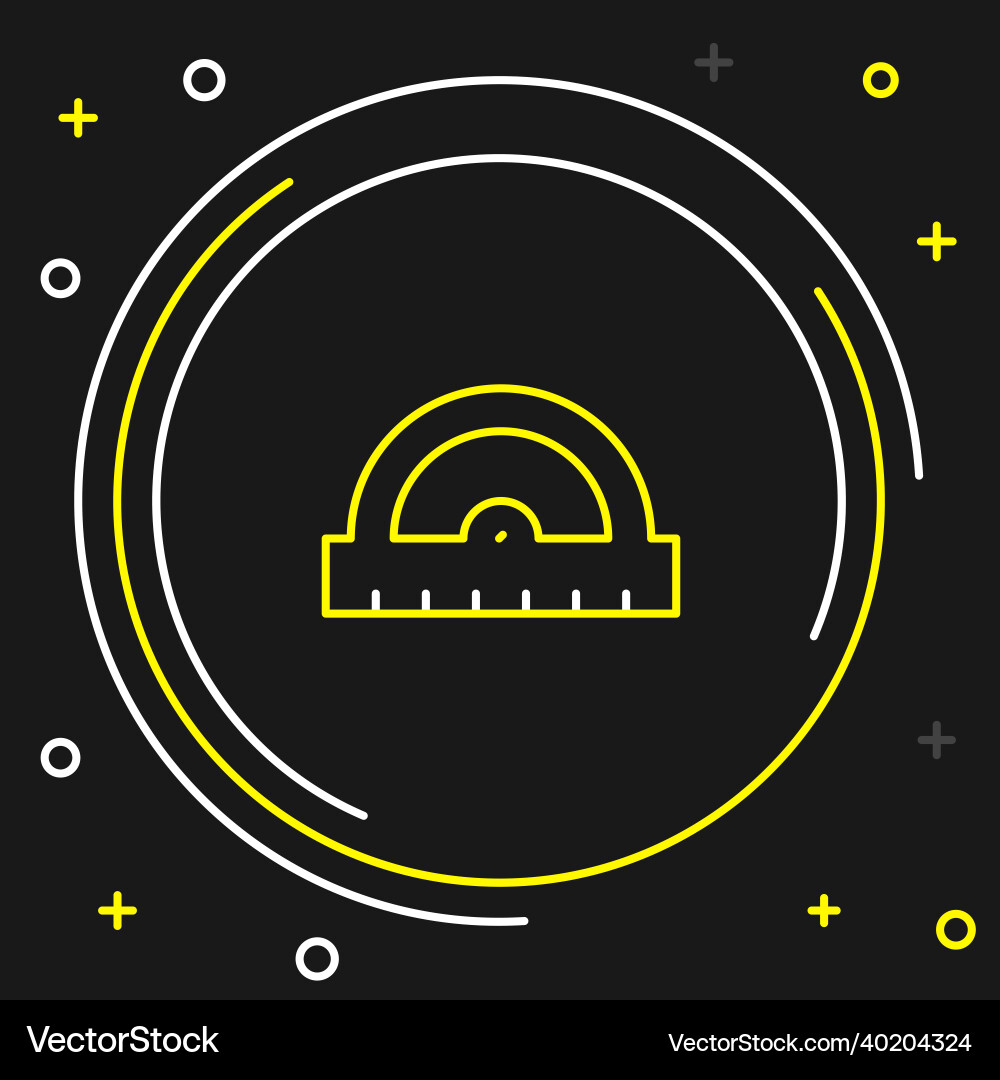 Line protractor grid for measuring degrees icon Line protractor grid for measuring degrees icon vector image