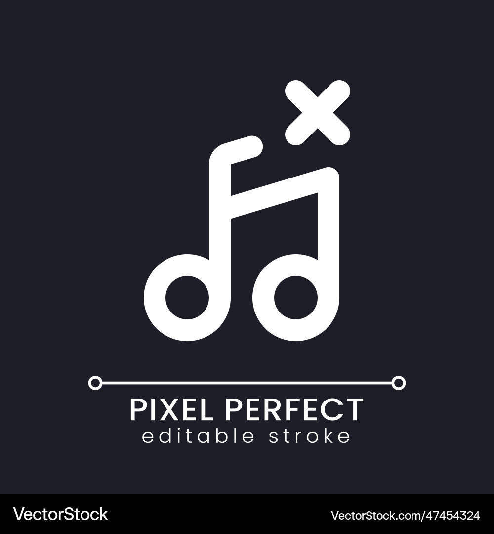 Remove audio track pixel perfect white linear ui Remove audio track pixel perfect white linear ui vector image
