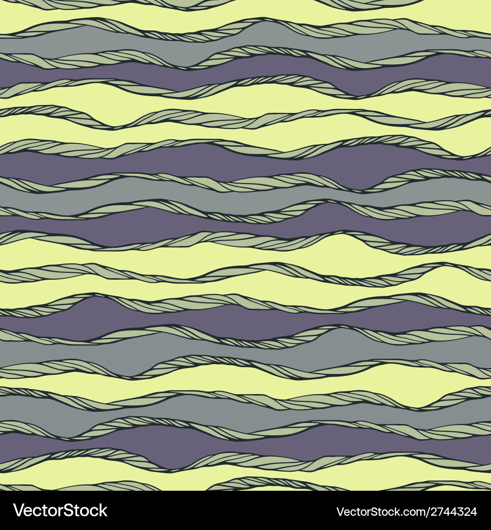 Seamless pattern with abstract waves ornament vector image