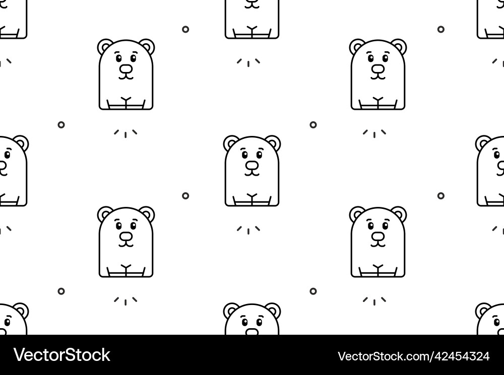 Seamless pattern with bears Vector Image