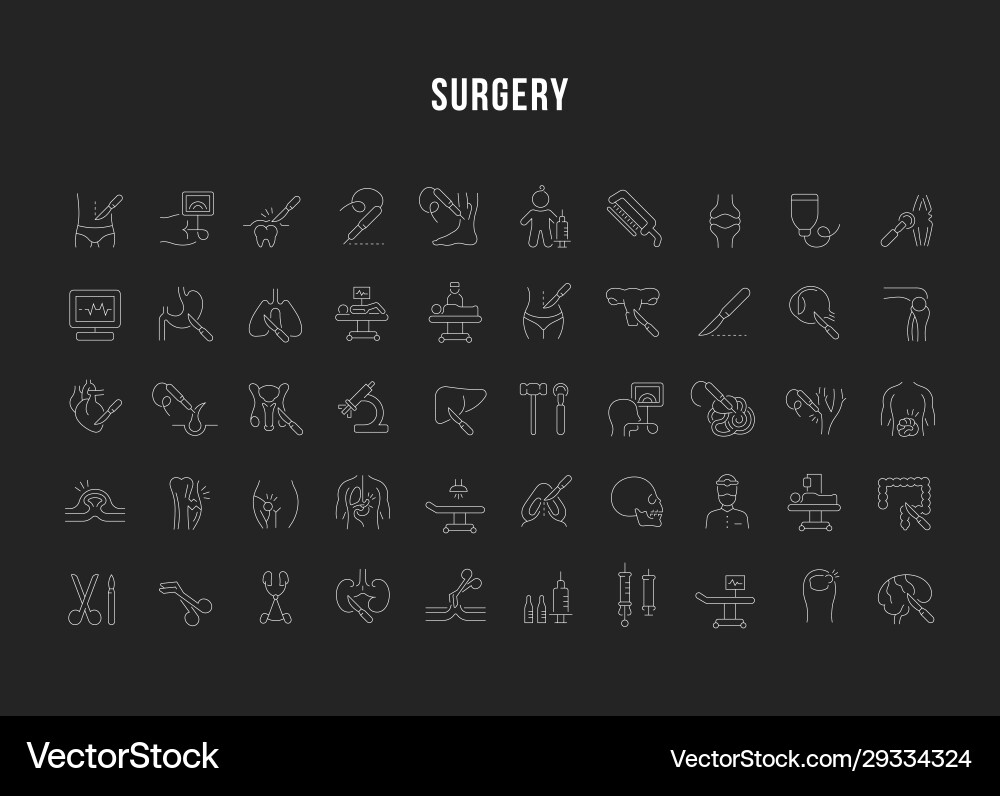Set Line Icons Chirurgie Set Line Icons Chirurgie vektorbild