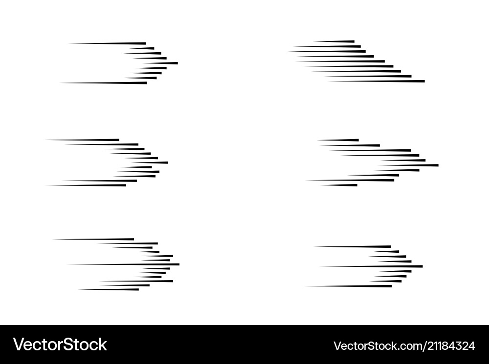 Set speed lines isolated motion effect Set speed lines isolated motion effect vector image