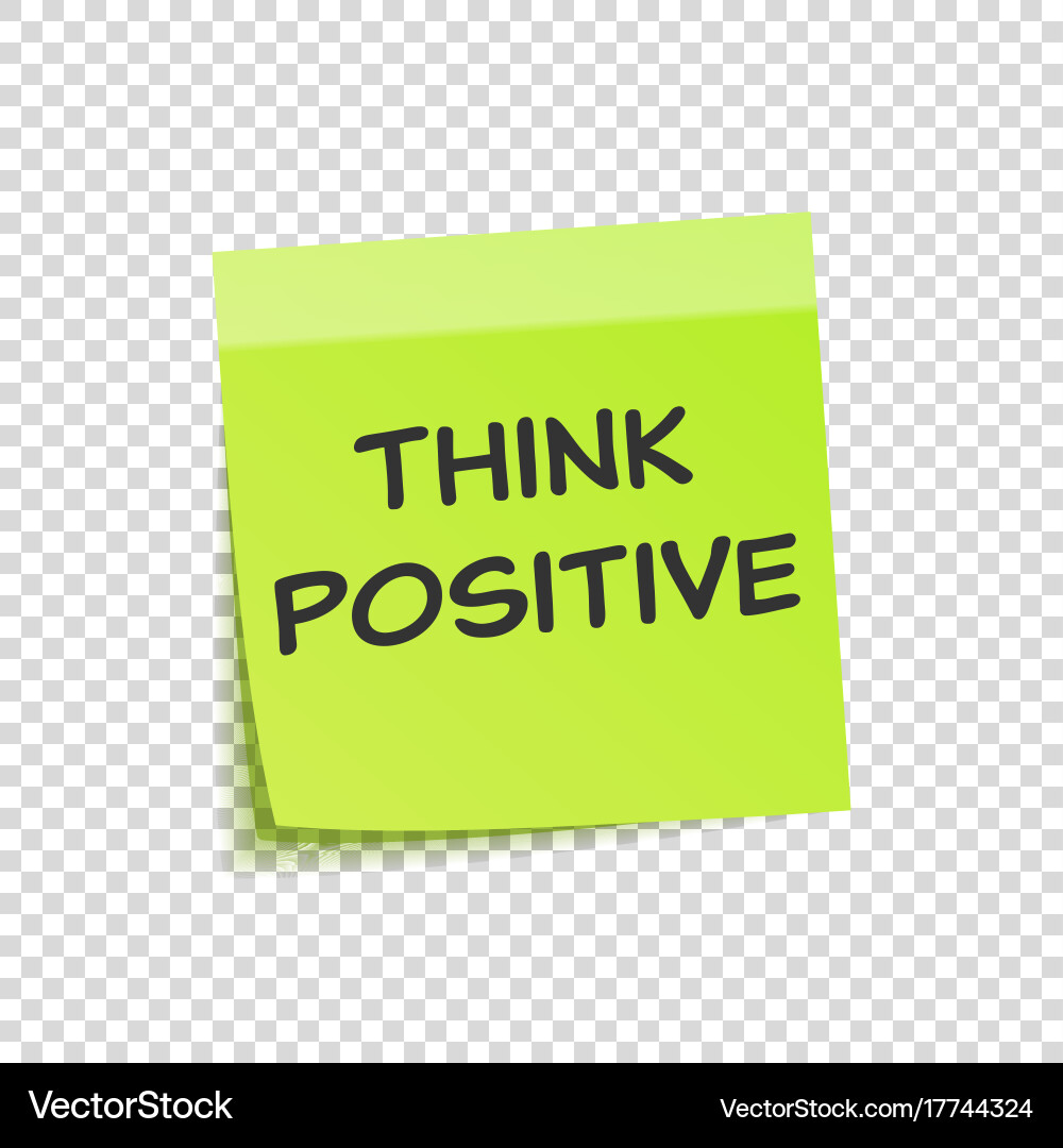 Sticky note with text and shadow isolated vector image