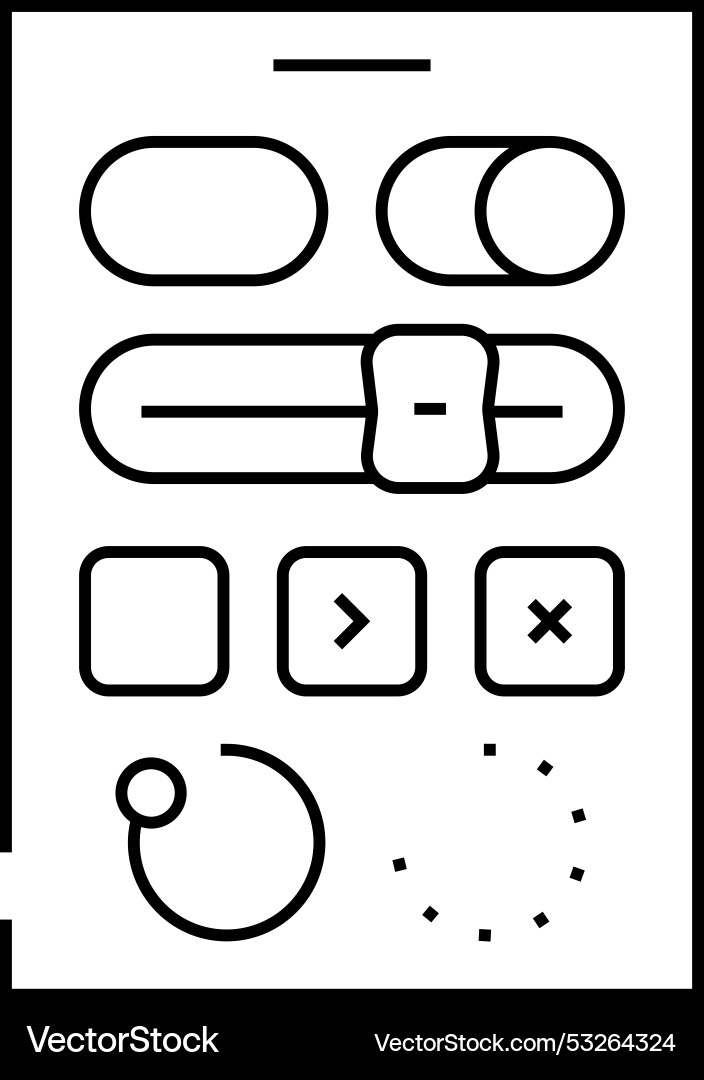 Ui kit ux design line icon Vector Image