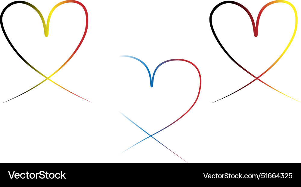 A collection of colorful lines in the shape A collection of colorful lines in the shape vector image