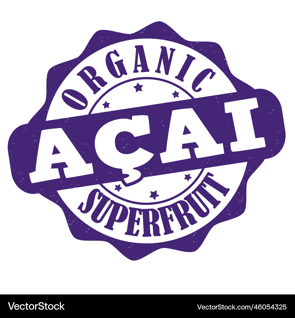 Acai Berry Label Stamp Vektorbild