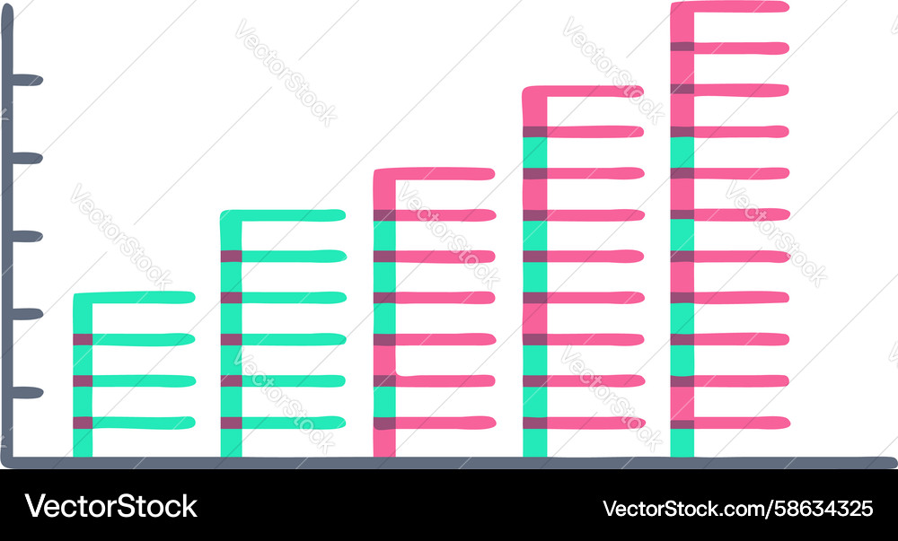 Bar Graph Data Visualization Vector Image