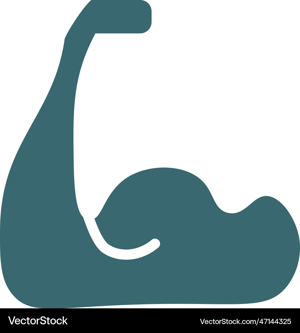 Biceps icon filled from health Biceps icon filled from health vector image