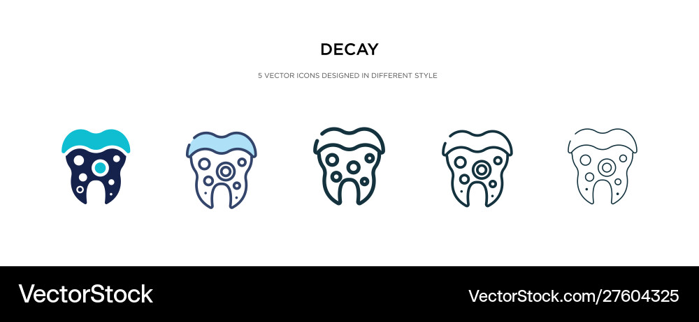 Decay icon in different style two colored Decay icon in different style two colored vector image