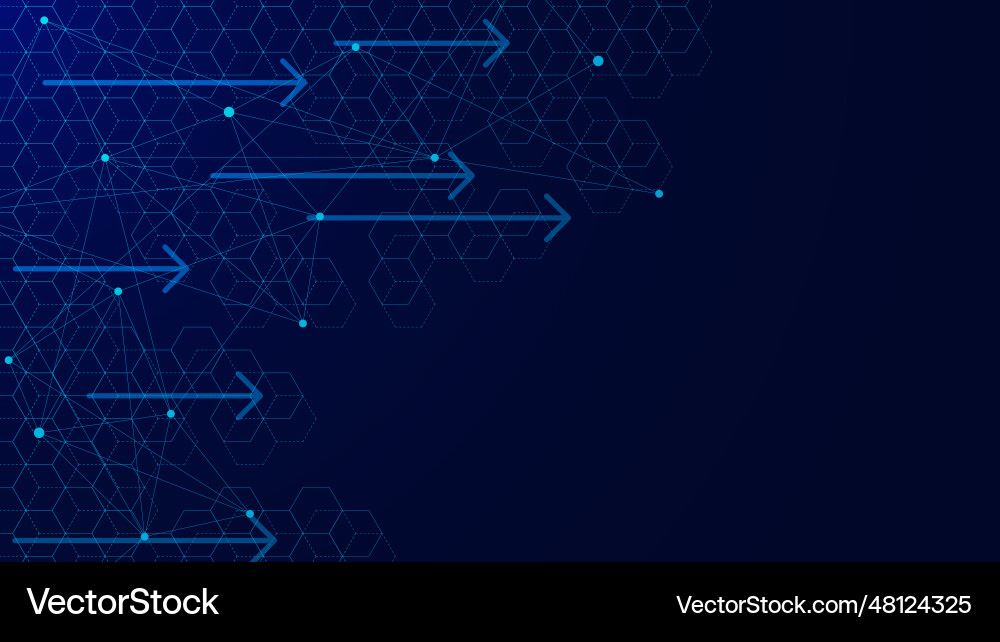 Digital data technology concept with hexagons Digital data technology concept with hexagons vector image