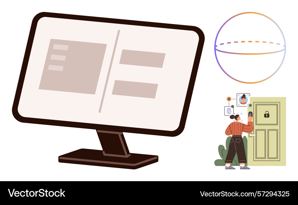 Digitaler Sicherheits-Workflow mit Benutzerauthentifizierung Digitaler Sicherheits-Workflow mit Benutzerauthentifizierung Vektorbild