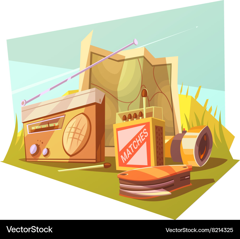 Hiking concept set Royalty Free Vector Image - VectorStock