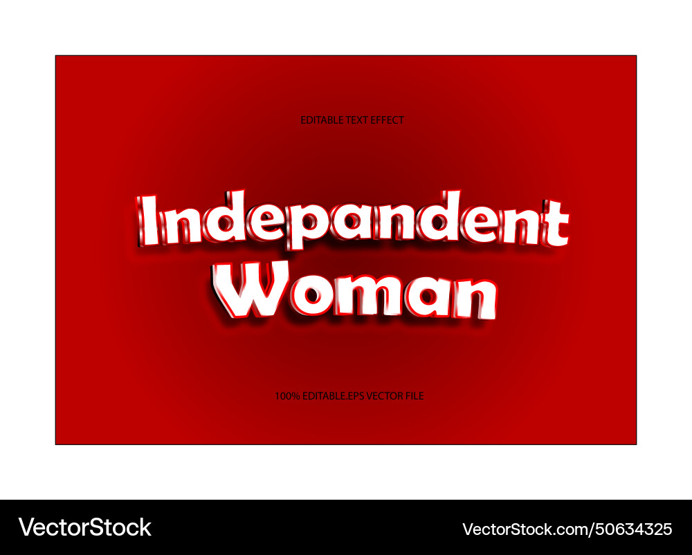 Independent editable text effect emboss gradient Independent editable text effect emboss gradient vector image
