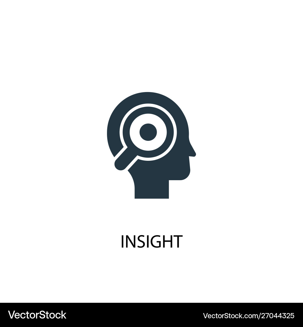 Insight Icon - Simple Brain Element vector image