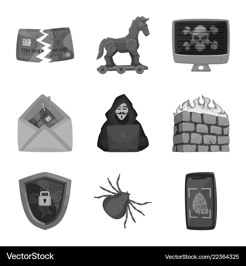 Isolated object of virus and secure logo Isolated object of virus and secure logo vector image