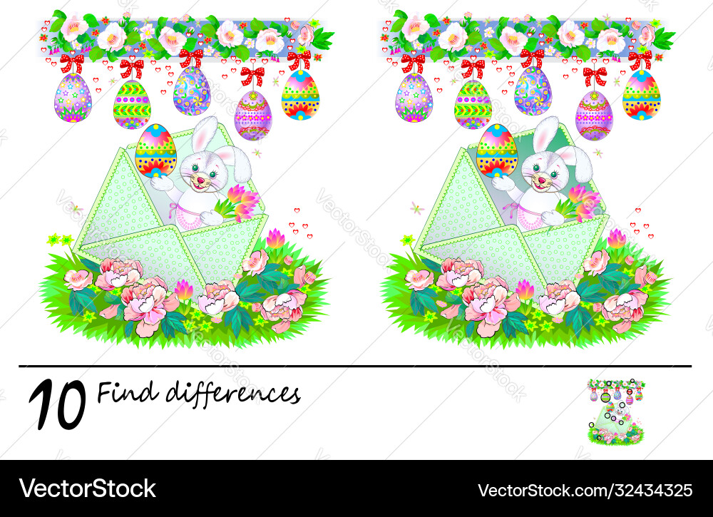 Logic puzzle game for children need to find 10 Logic puzzle game for children need to find 10 vector image