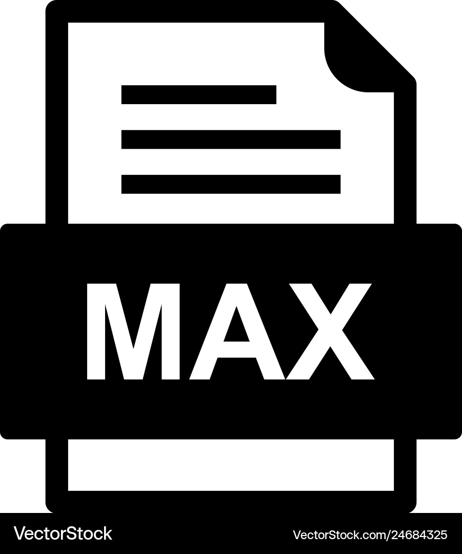 Max file document icon Vector Image