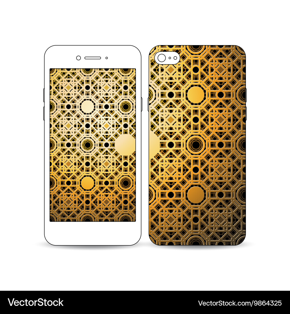 Mobile smartphone with an example of the screen Vector Image
