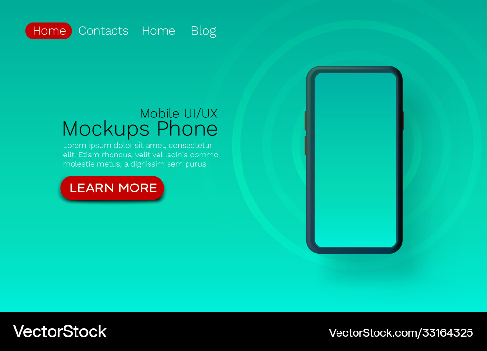Mockups ui template web site banner app screen Mockups ui template web site banner app screen vector image