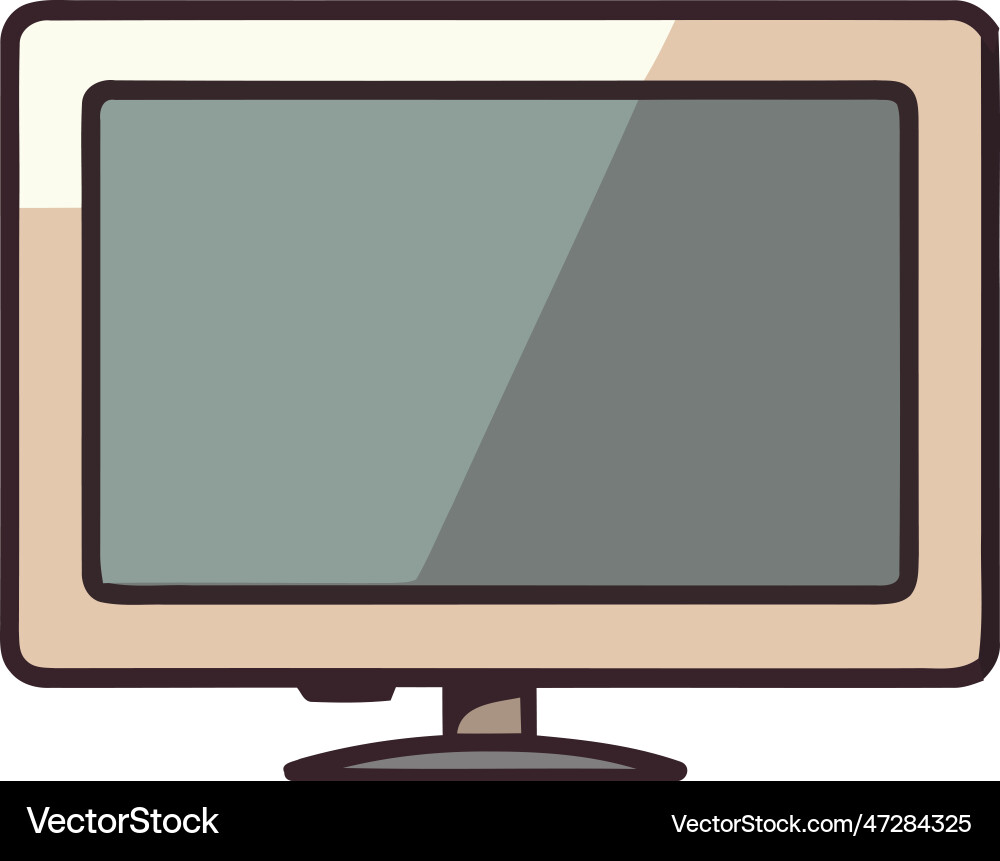 Modern computer monitor on flat design Modern computer monitor on flat design vector image