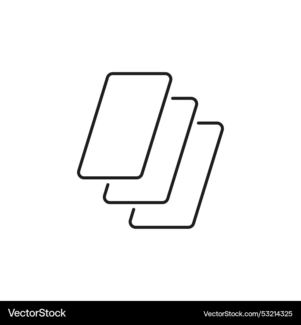 Overlapping papers icon simple layered sheets Overlapping papers icon simple layered sheets Vector Image