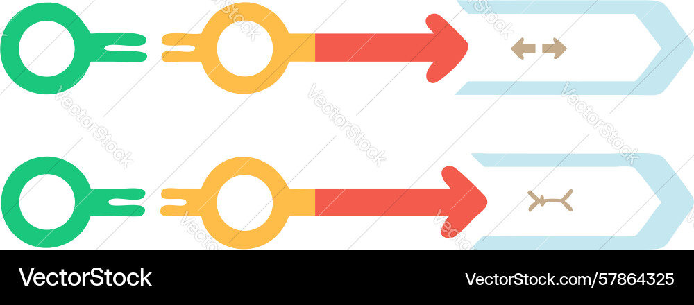 Parallele Prozessabläufe visualisieren synchrone vektorbild