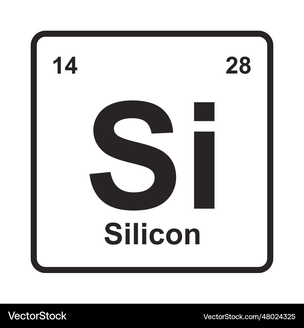 Periodisches Siliziumelement-Symbol Periodisches Siliziumelement-Symbol vektorbild