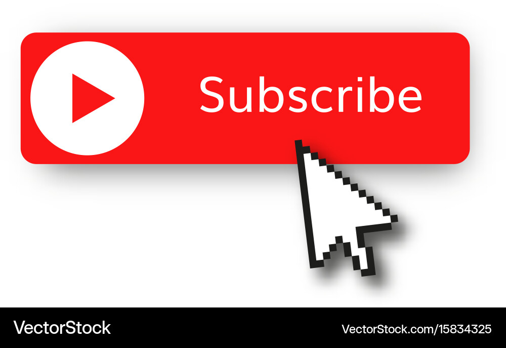 Red Subscribe Button vector image