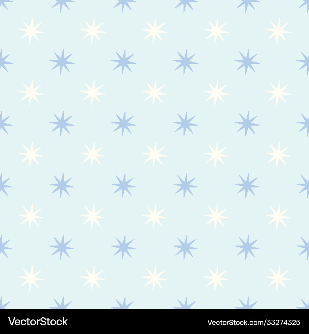 Seamless repeat pattern with stars vector image