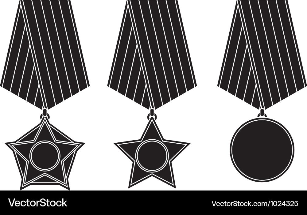 Soviet orders and medal Vector Image