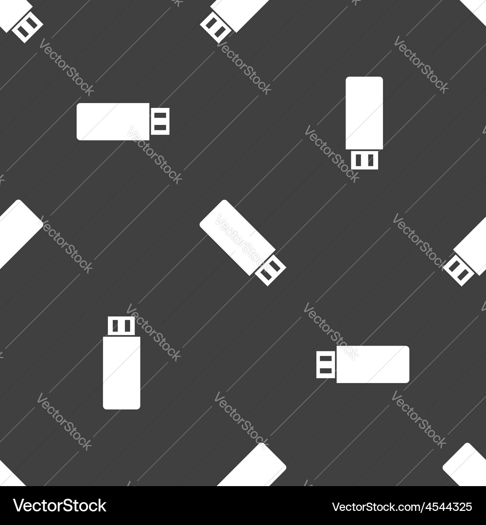 Usb flash drive pattern vector image