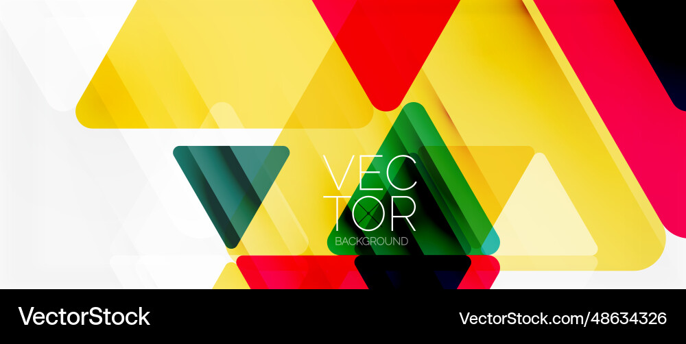 Abstract background color transparent triangles Vector Image