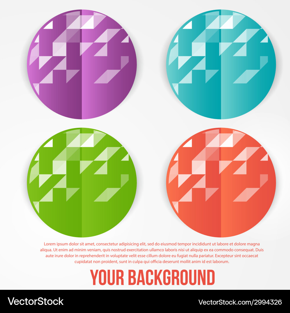 Abstract circles template object web Vector Image