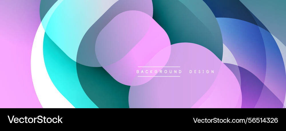 Abstract colorful shapes overlap creating dynamic Abstract colorful shapes overlap creating dynamic Vector Image