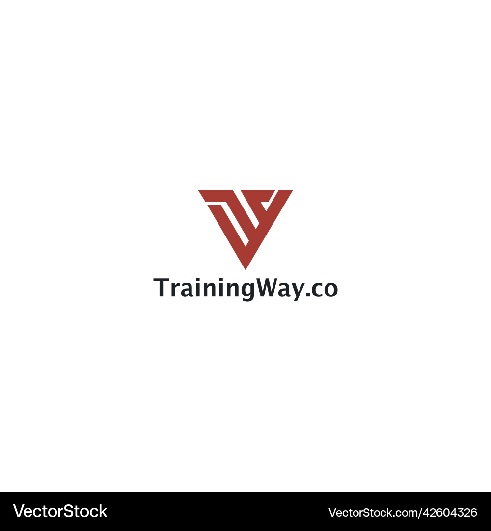 Abstract initial letter t and w in red color Abstract initial letter t and w in red color Vector Image