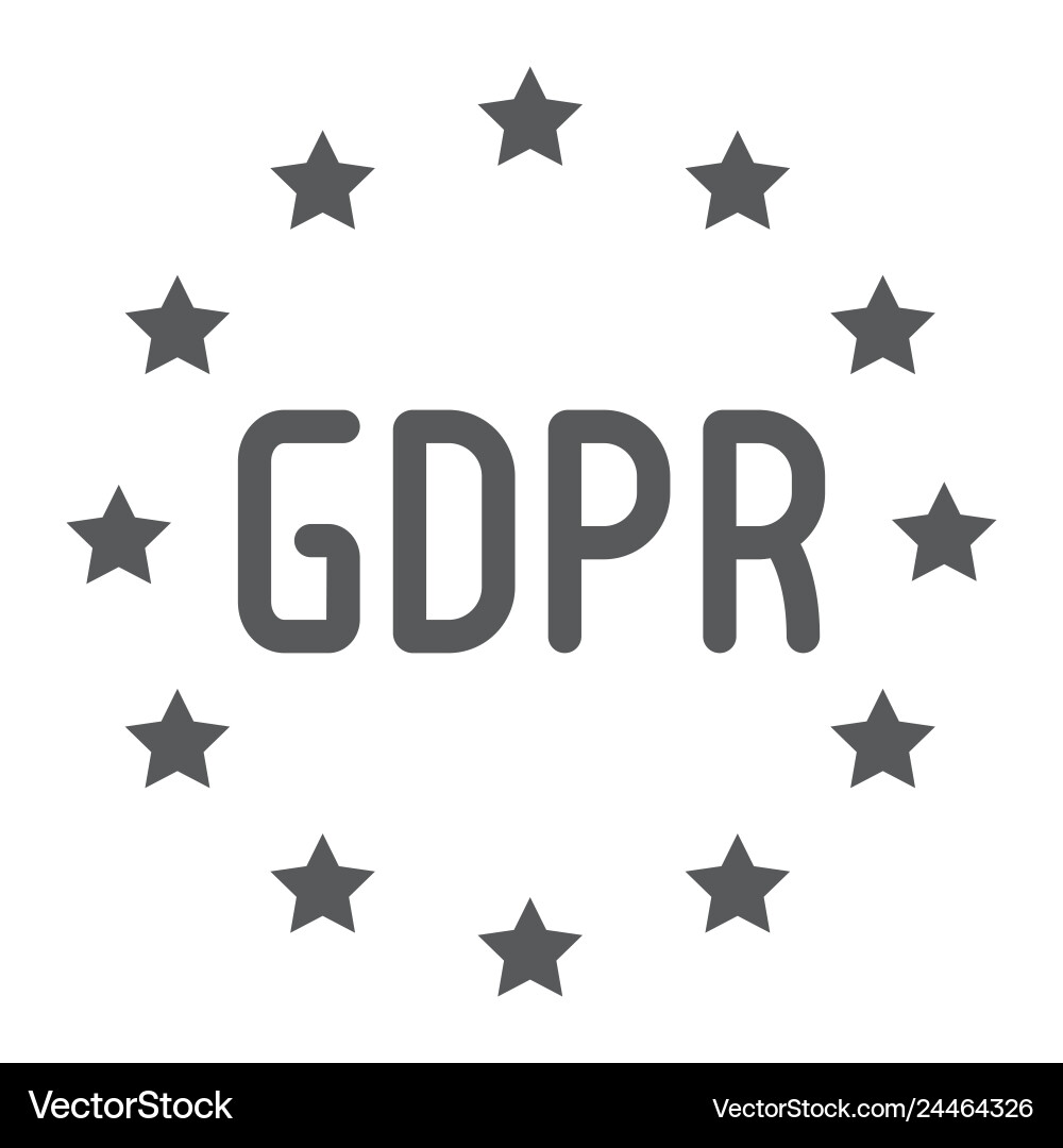 Allgemeines Datenschutz-Regulierung Zeilensymbol Allgemeines Datenschutz-Regulierung Zeilensymbol vektorbild
