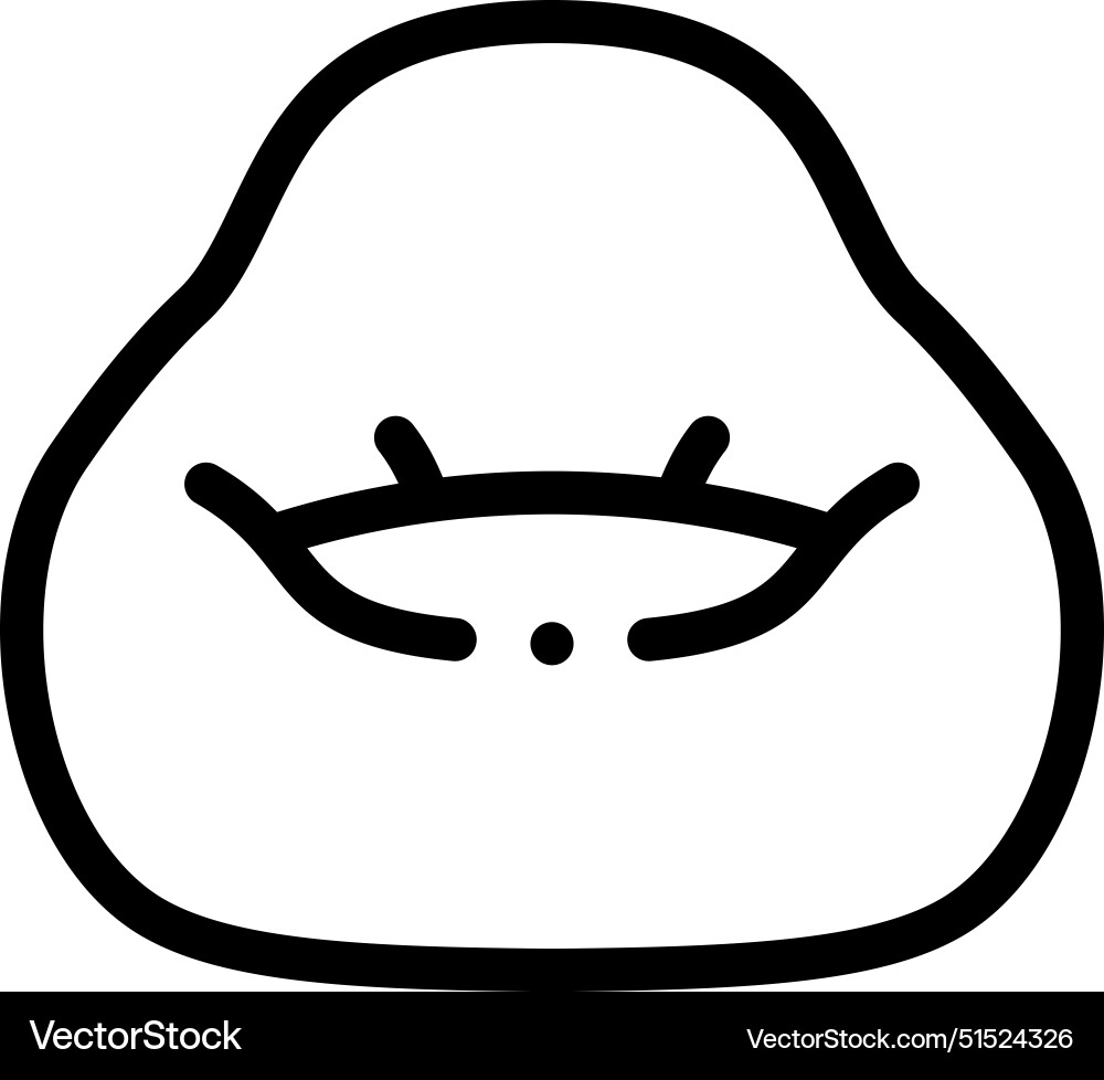 Bean bag icon thin linear style design isolated Bean bag icon thin linear style design isolated Vector Image