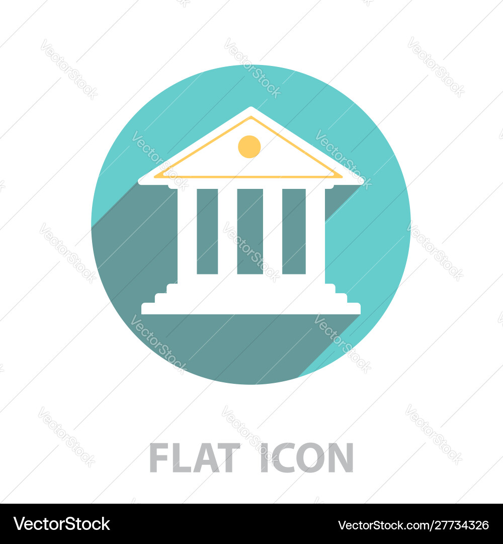 Building with columns symbol Building with columns symbol vector image