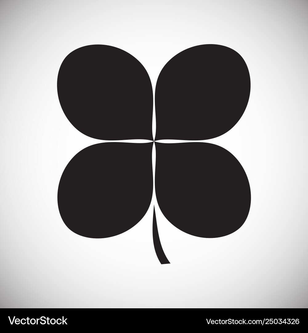 Clover icon on background for graphic and web Clover icon on background for graphic and web vector image