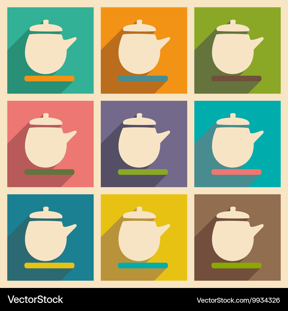 Flat with shadow concept and mobile application Vector Image