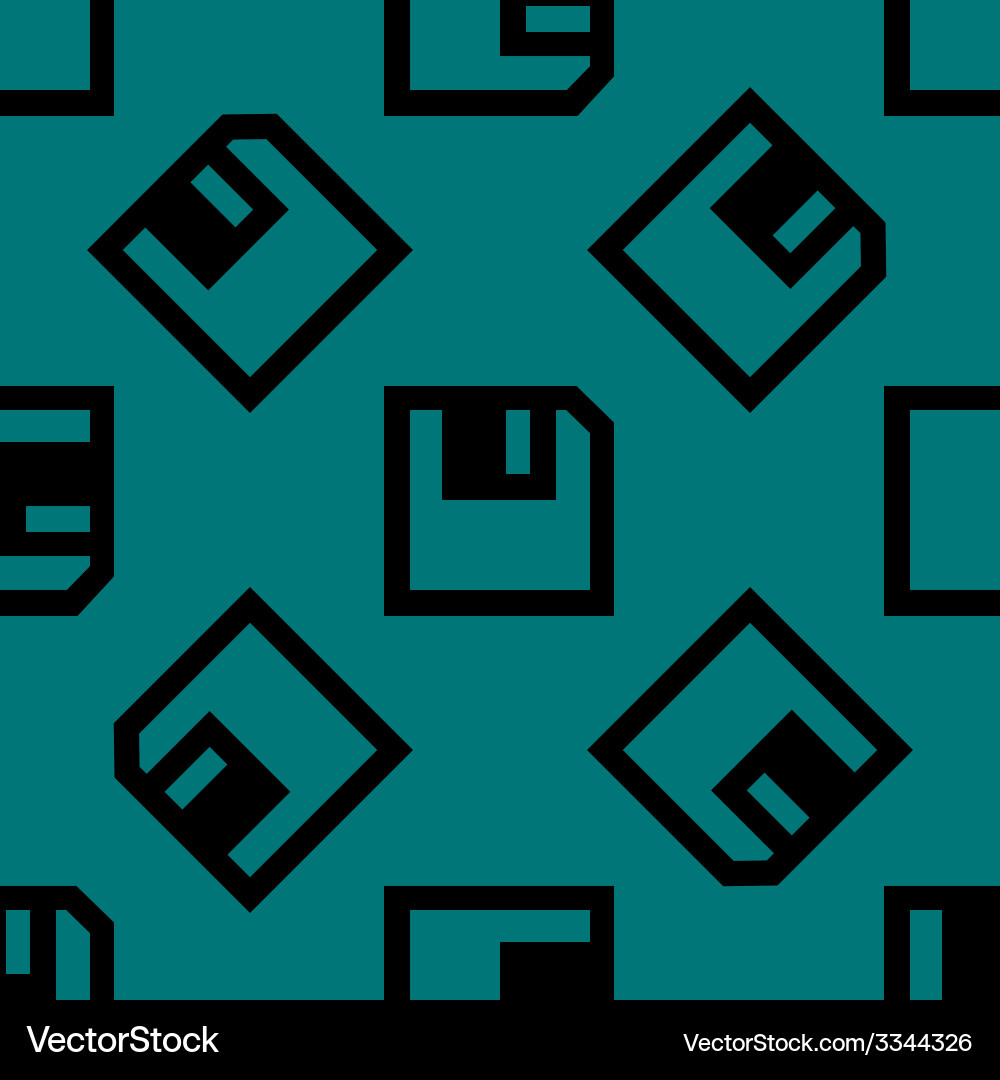 Floppy disk web icon flat design seamless pattern vector image